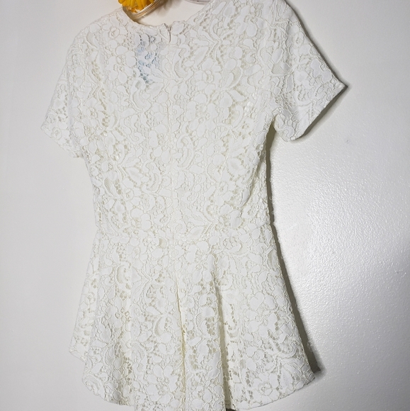 NEW SB by Sachin & Babi Peplum Arched Lace Top Luxury Castlecore Spring Summer - Picture 3 of 16